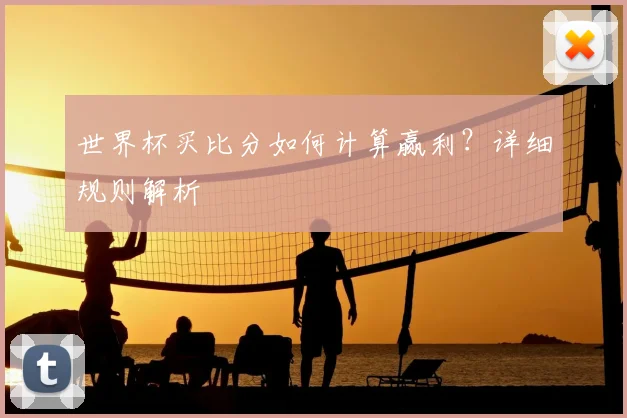 世界杯买比分如何计算赢利？详细规则解析
